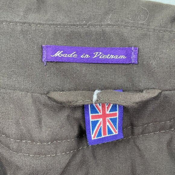 Savile Row London Coat Men Medium 42‎ Brown Kingston Trench Rain Belt Warmer VTG - Picture 6 of 16